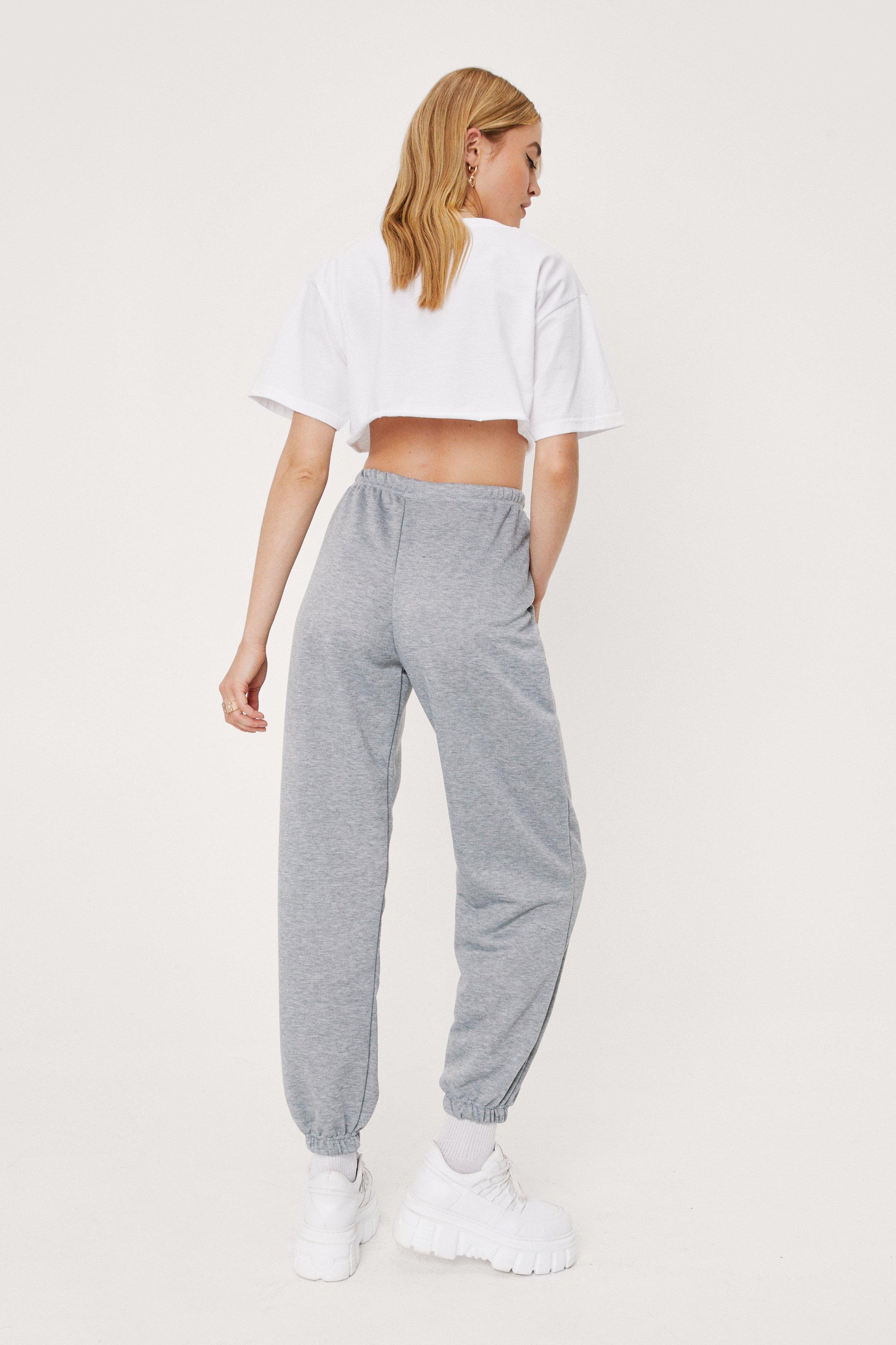 Nasty gal grey sweatpants hot sale